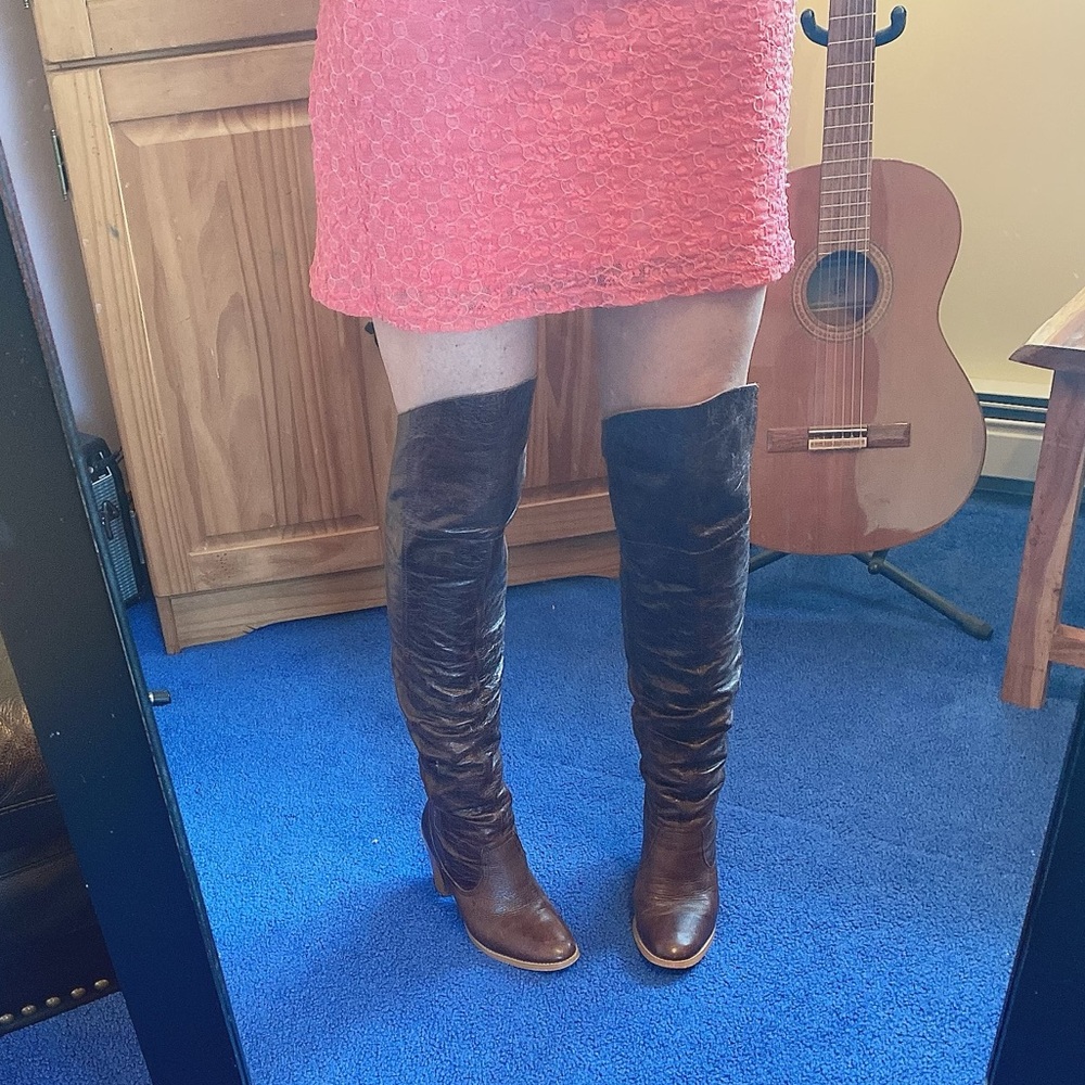 Over the knee slouch boots